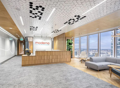 充滿明亮自然光的辦公室裝修設計空間是怎樣的呢——Moderna